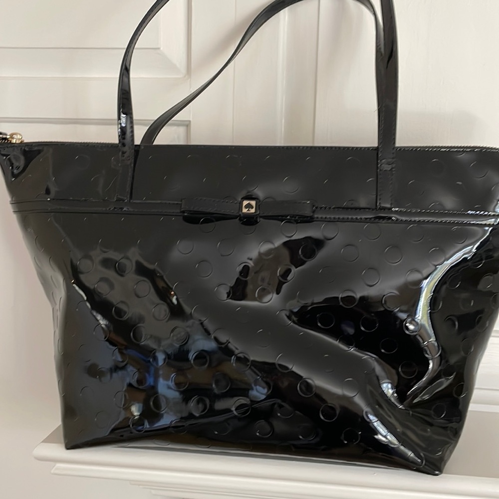 Kate Spade black patent tote
